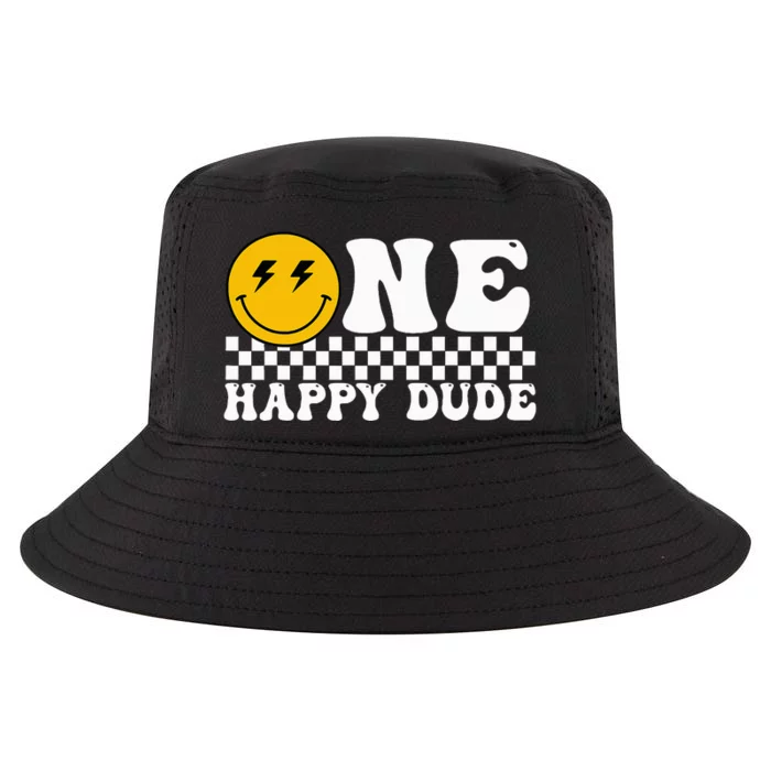 One Happy Dude Groovy 1st Birthday Party Family Matching Cool Comfort Performance Bucket Hat