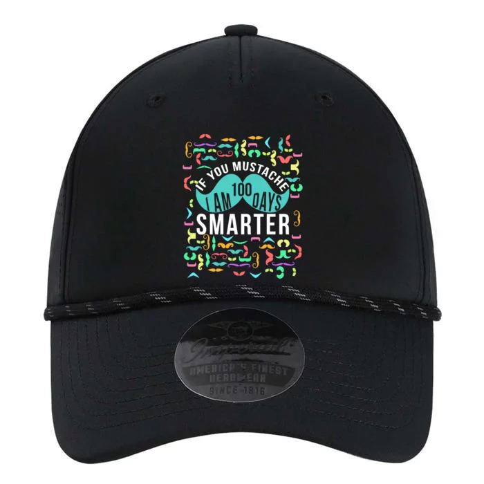 One Hundred Days Of School Smarter Mustache Gift Performance The Dyno Cap