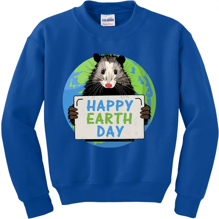 Opossum Happy Earth Day Lovers Funny Possum Gift Kids Sweatshirt