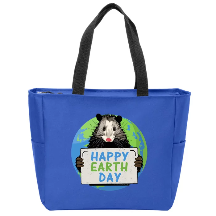 Opossum Happy Earth Day Lovers Funny Possum Gift Zip Tote Bag