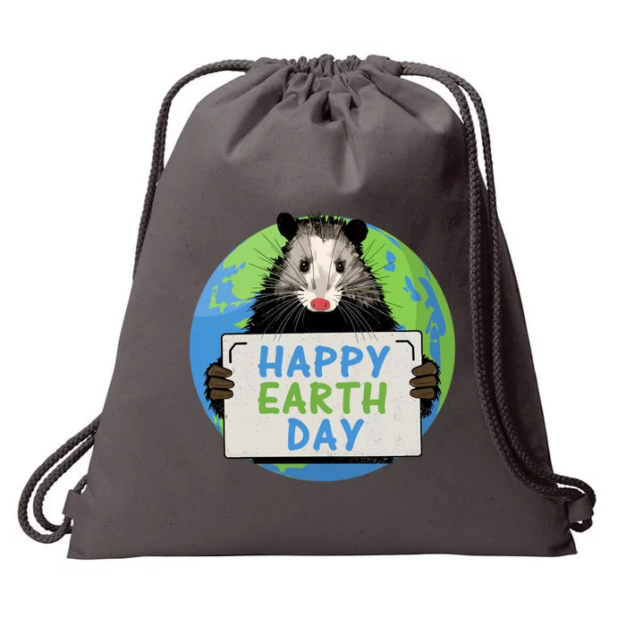 Opossum Happy Earth Day Lovers Funny Possum Gift Drawstring Bag