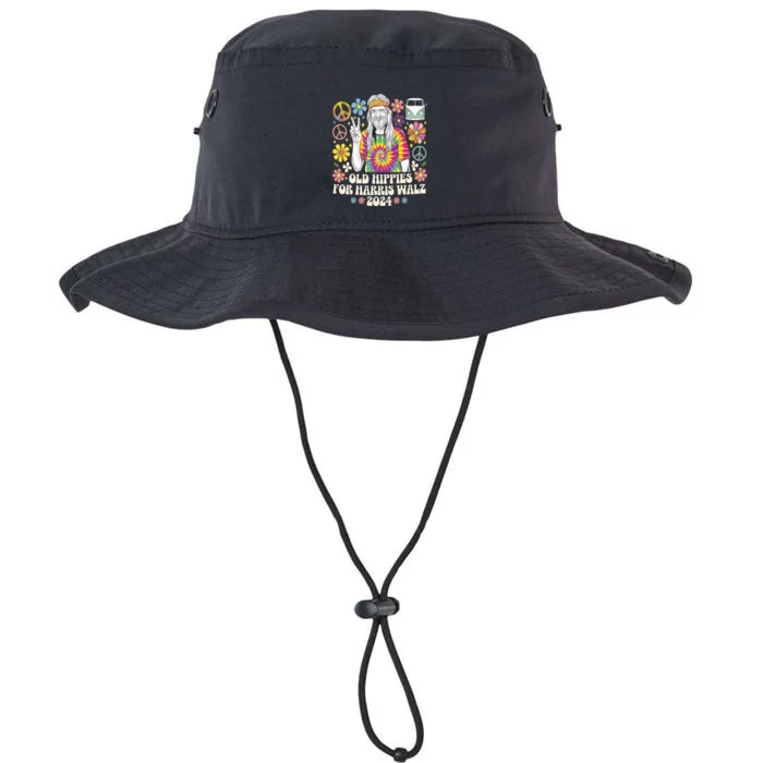 Old Hippies For Harris Waltz 2024 Election Kamala Harris Legacy Cool Fit Booney Bucket Hat