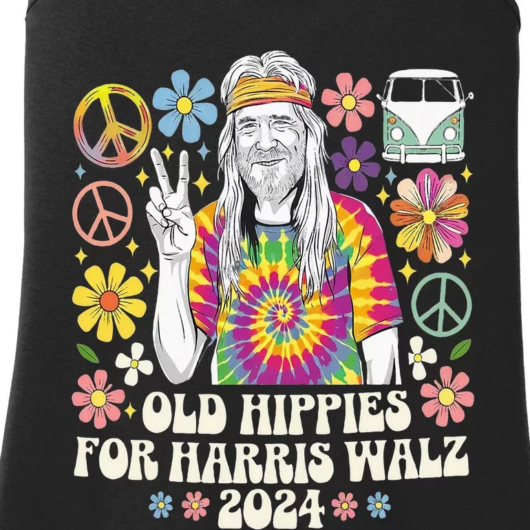 Old Hippies For Harris Waltz 2024 Ladies Essential Tank