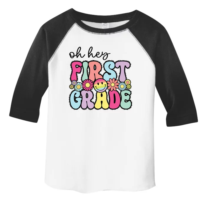 Oh Hey First Grade Teacher First Day Of School Toddler Fine Jersey T-Shirt