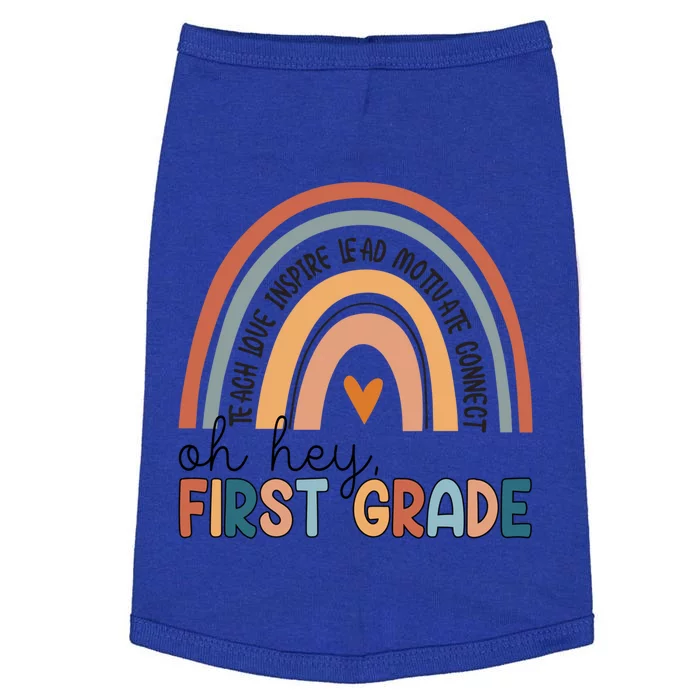 Oh Hey First Grade Rainbow Teacher 1St Grade Gift Doggie Tank