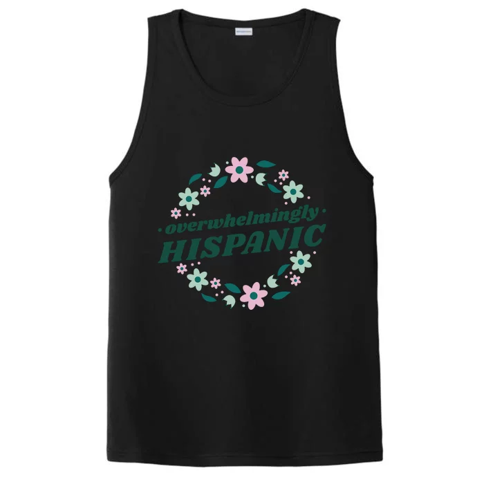 Overwhelmingly Hispanic Floral Performance Tank