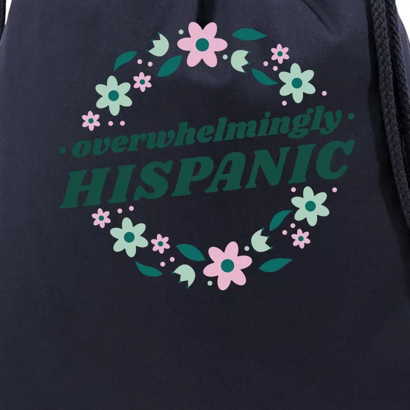 Overwhelmingly Hispanic Floral Drawstring Bag