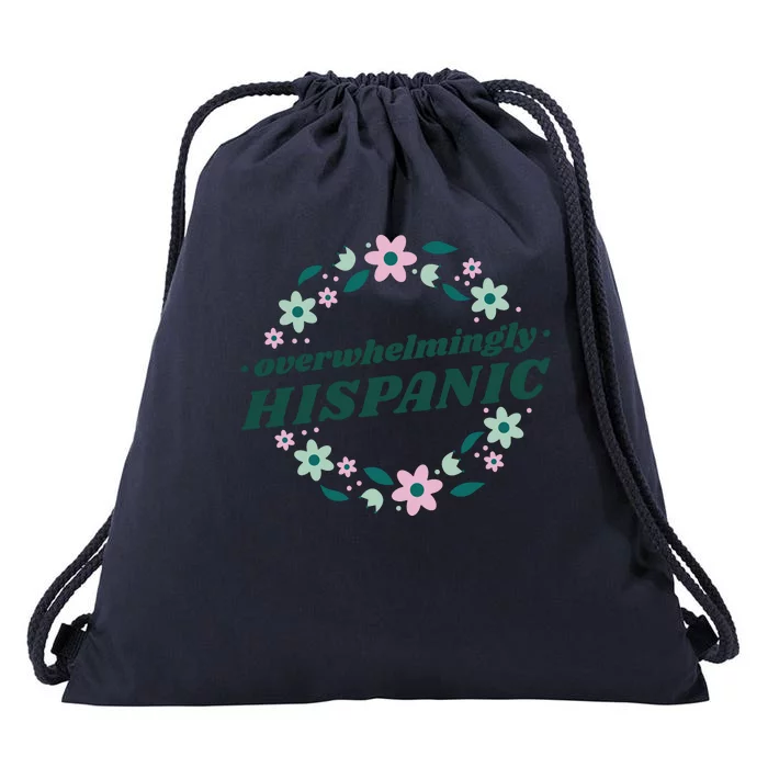 Overwhelmingly Hispanic Floral Drawstring Bag