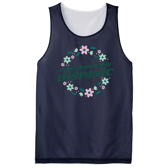 Overwhelmingly Hispanic Floral Mesh Reversible Basketball Jersey Tank