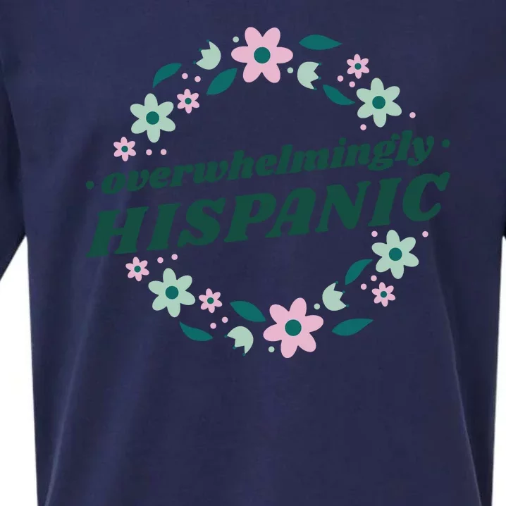 Overwhelmingly Hispanic Floral Sueded Cloud Jersey T-Shirt