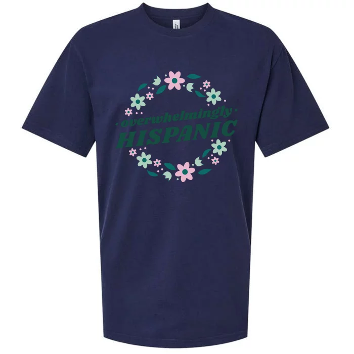 Overwhelmingly Hispanic Floral Sueded Cloud Jersey T-Shirt