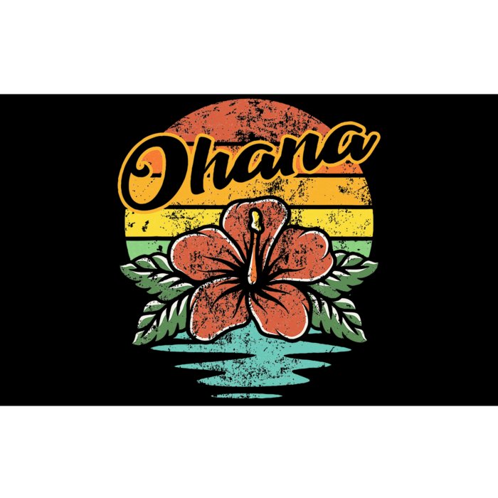 Ohana Hawaiian Family Vintage Retro Hawaii Hibiscus Flower Bumper Sticker