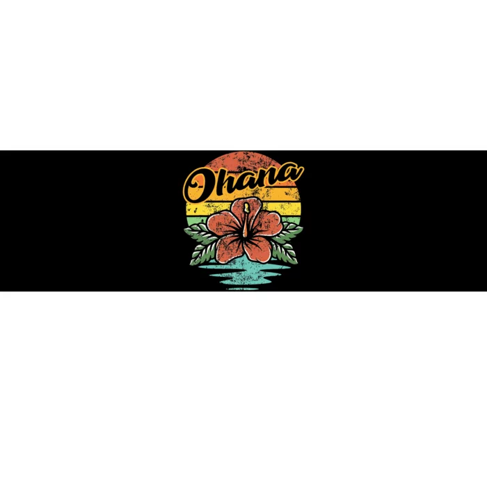 Ohana Hawaiian Family Vintage Retro Hawaii Hibiscus Flower Bumper Sticker