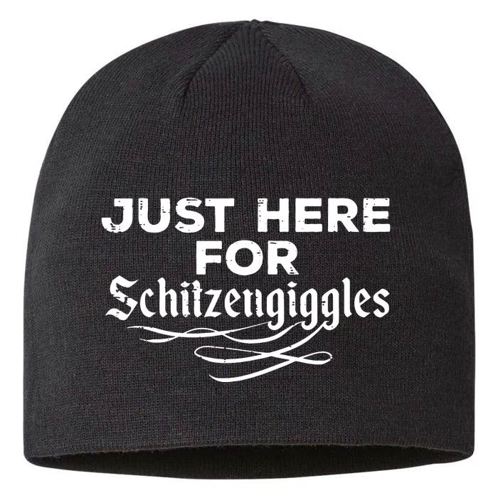 Oktoberfest Here For Schitzengiggles Funny German 8 1/2in Sustainable Knit Beanie