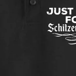 Oktoberfest Here For Schitzengiggles Funny German Dry Zone Grid Performance Polo