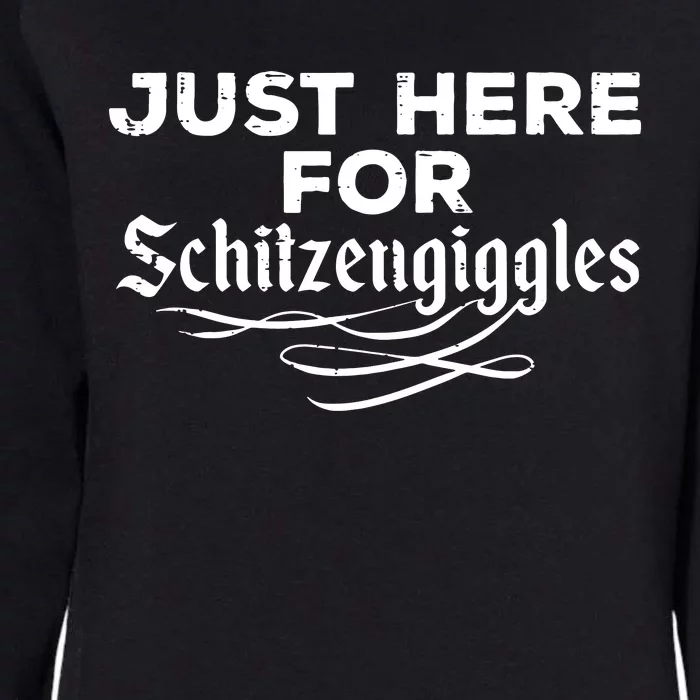 Oktoberfest Here For Schitzengiggles Funny German Womens California Wash Sweatshirt