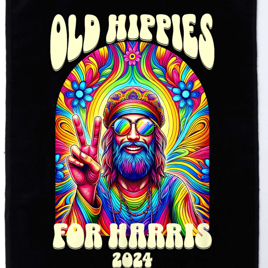 Old Hippies For Harris 2024 Kamala Harris Madam President Platinum Collection Golf Towel