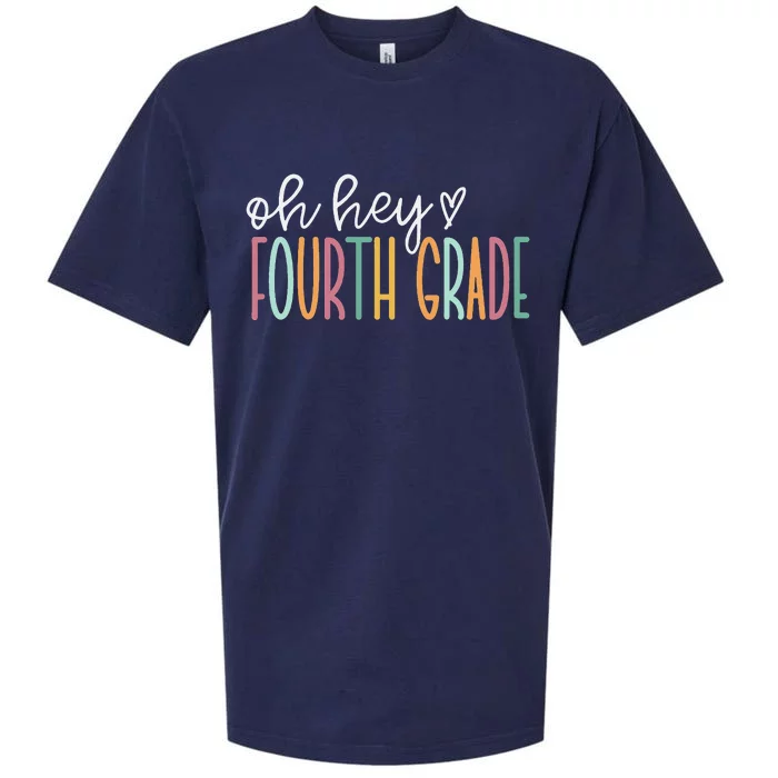 Oh Hey Fourth Grade Cute 4th Grade Team Sueded Cloud Jersey T-Shirt