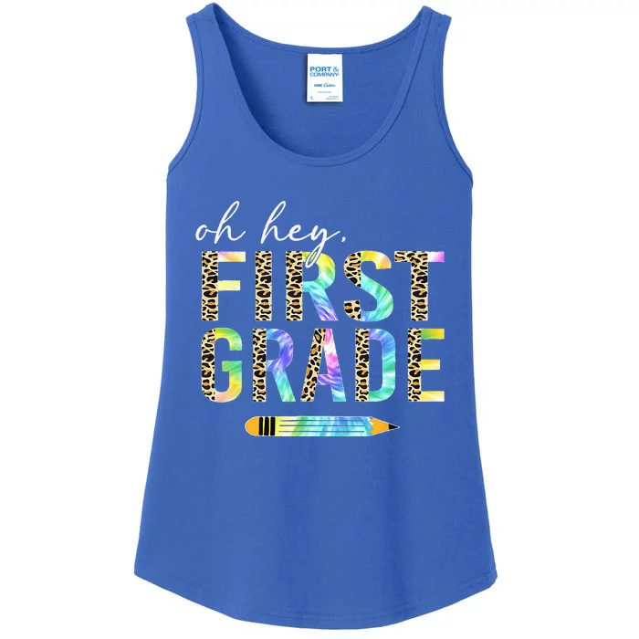 Oh Hey First Grade Back To School Students 1st Grade Teacher Ladies Essential Tank