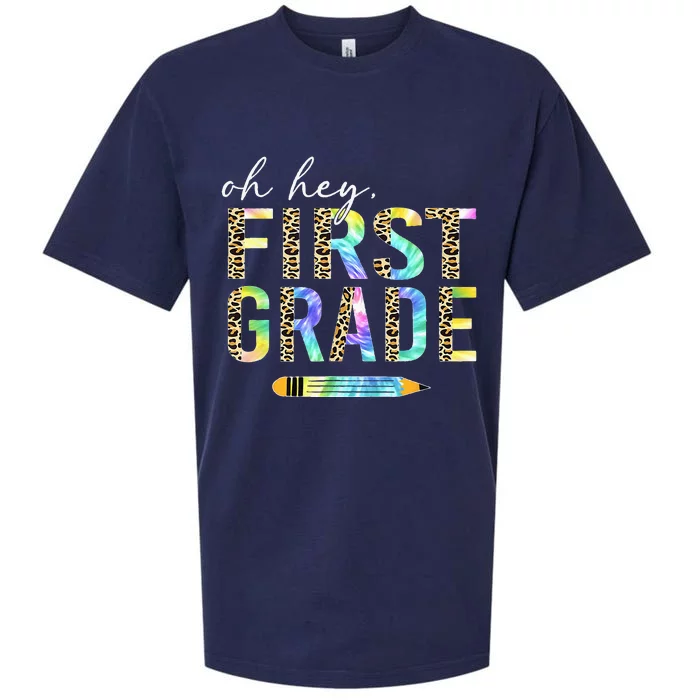 Oh Hey First Grade Back To School Students 1st Grade Teacher Sueded Cloud Jersey T-Shirt