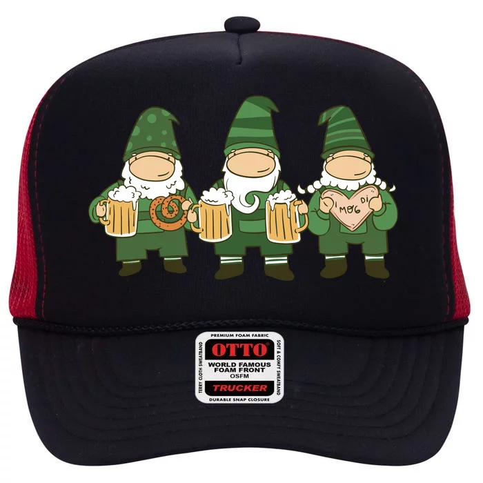 Oktoberfest Holiday Gnomes High Crown Mesh Trucker Hat