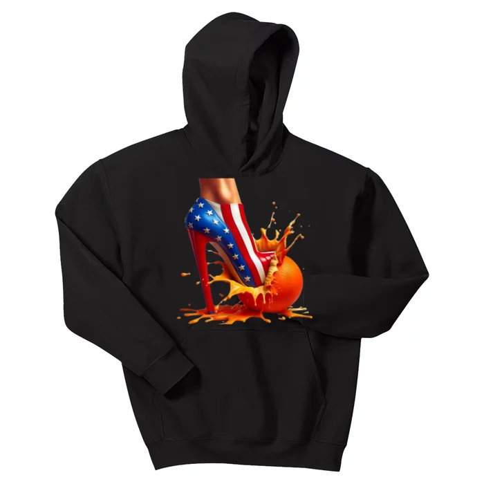 Orange High Heel Crush! Kids Hoodie