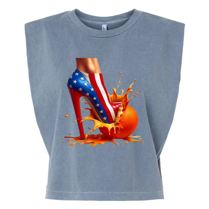 Orange High Heel Crush! Garment-Dyed Women's Muscle Tee