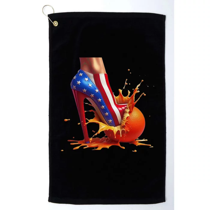 Orange High Heel Crush Platinum Collection Golf Towel