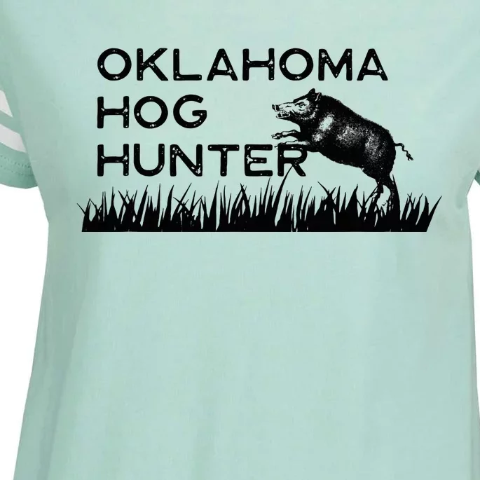 Oklahoma Hog Hunter Feral Boar Texas Enza Ladies Jersey Football T-Shirt