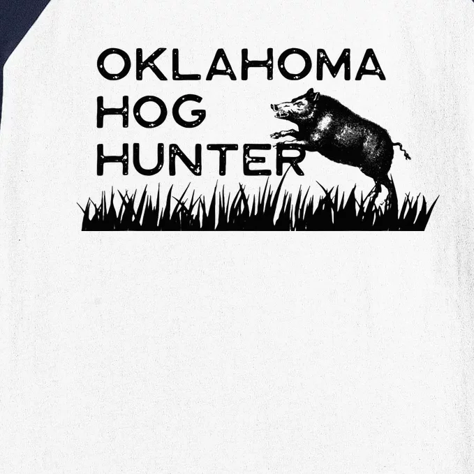 Oklahoma Hog Hunter Feral Boar Texas Baseball Sleeve Shirt