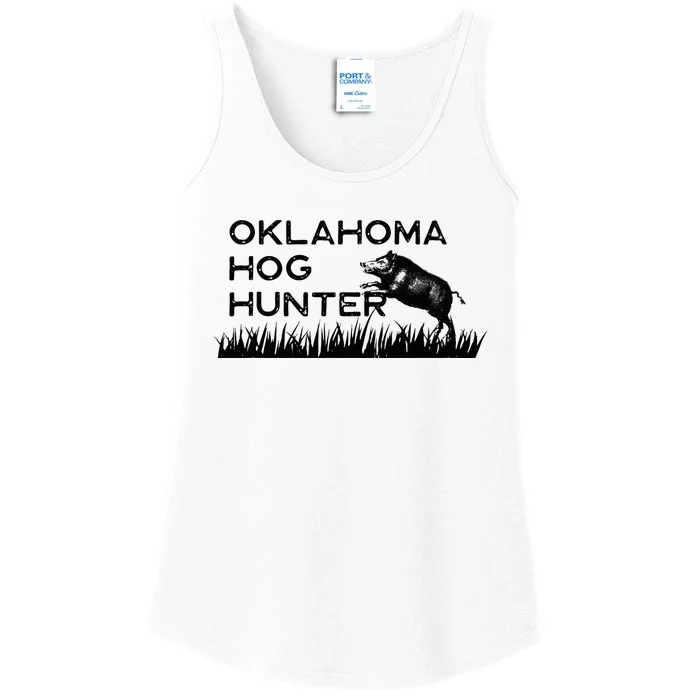 Oklahoma Hog Hunter Feral Boar Texas Ladies Essential Tank