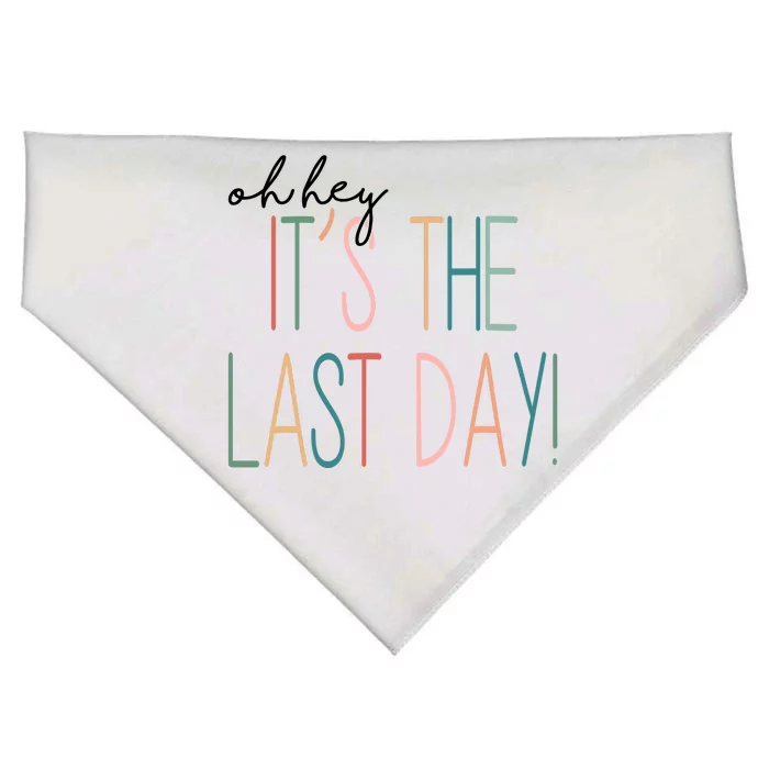 Oh Hey It's The Last Day Schools Out Summer USA-Made Doggie Bandana