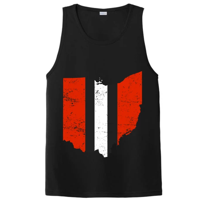 Ohio Cleveland Stripe Football Performance Tank