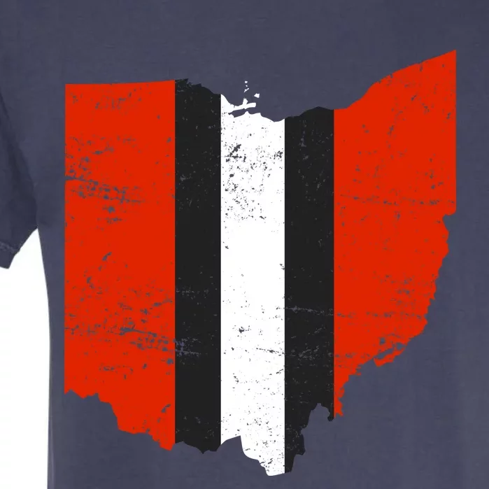 Ohio Cleveland Stripe Football Garment-Dyed Heavyweight T-Shirt