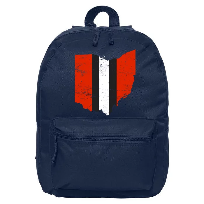 Ohio Cleveland Stripe Football 16 in Basic Backpack