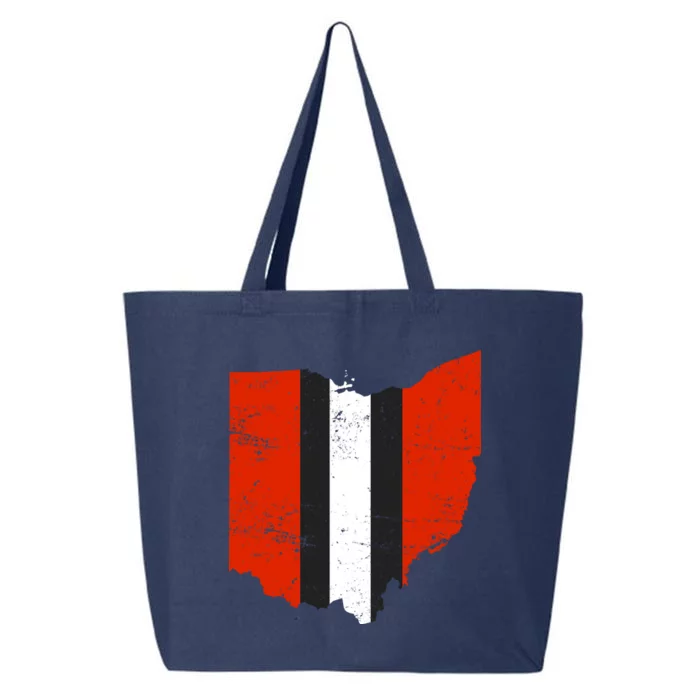 Ohio Cleveland Stripe Football 25L Jumbo Tote