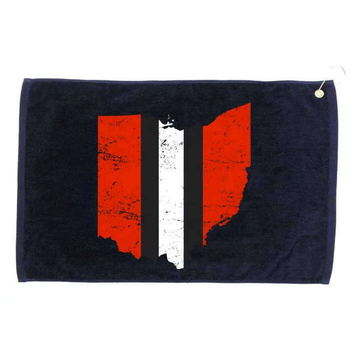 Ohio Cleveland Stripe Football Grommeted Golf Towel