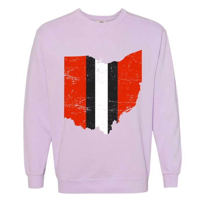 Ohio Cleveland Stripe Football Garment-Dyed Sweatshirt