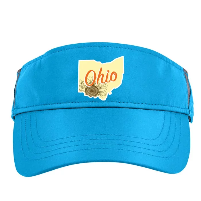 Ohio Floral Cute Flower Adult Drive Performance Visor