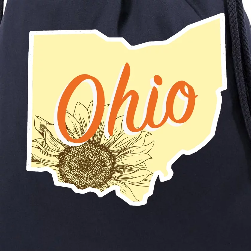 Ohio Floral Cute Flower Drawstring Bag