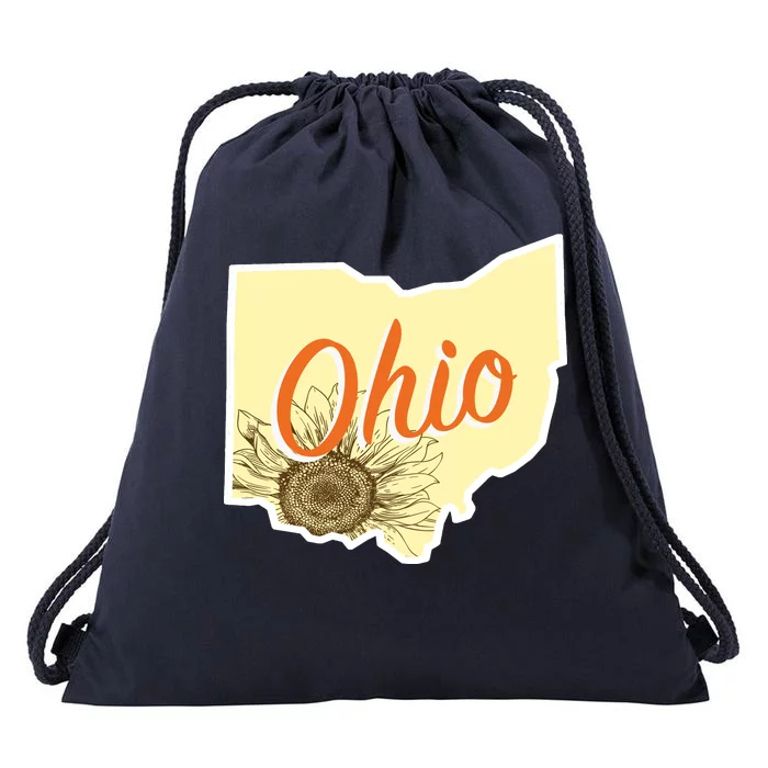 Ohio Floral Cute Flower Drawstring Bag