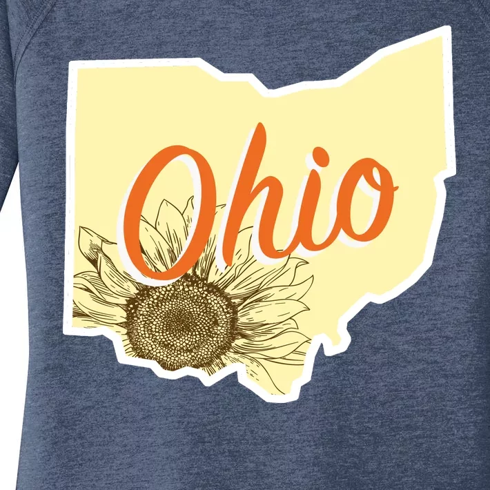 Ohio Floral Cute Flower Women's Perfect Tri Tunic Long Sleeve Shirt