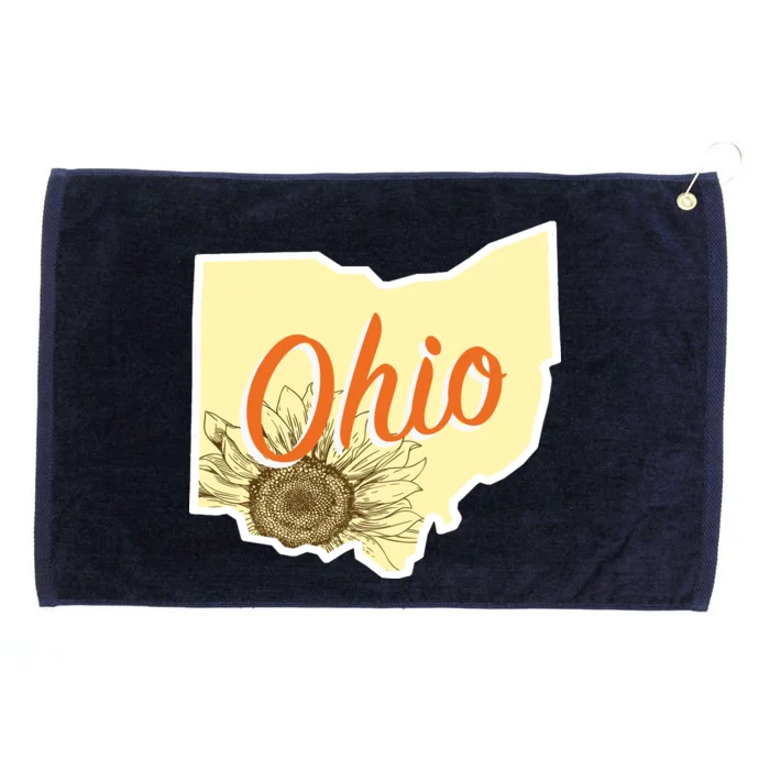 Ohio Floral Cute Flower Grommeted Golf Towel