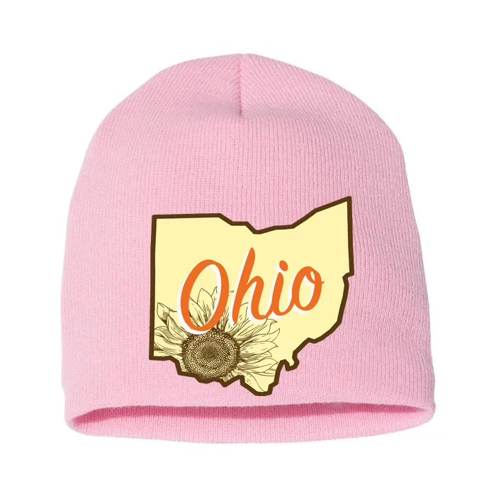 Ohio Floral Cute Flower Short Acrylic Beanie