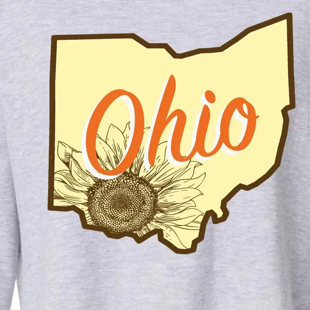 Ohio Floral Cute Flower Cropped Pullover Crew