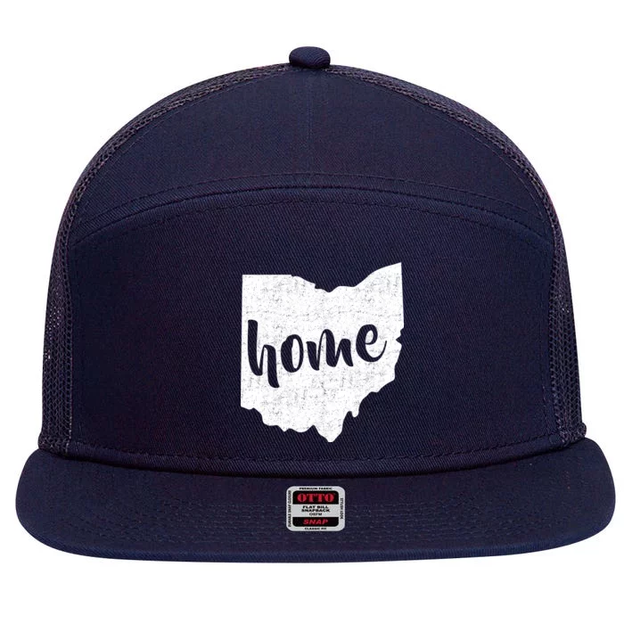 Ohio Home State 7 Panel Mesh Trucker Snapback Hat