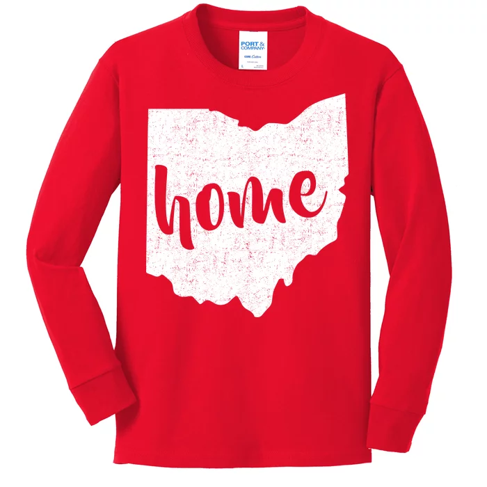 Ohio Home State Kids Long Sleeve Shirt