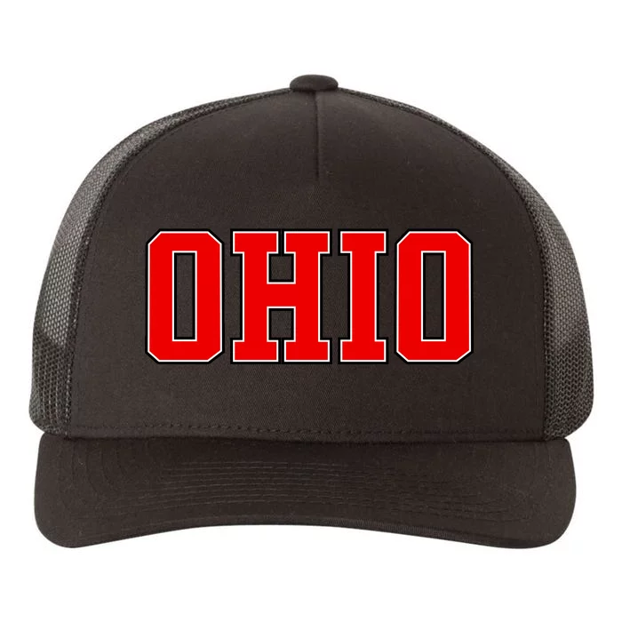 Ohio Jersey Block Logo Yupoong Adult 5-Panel Trucker Hat