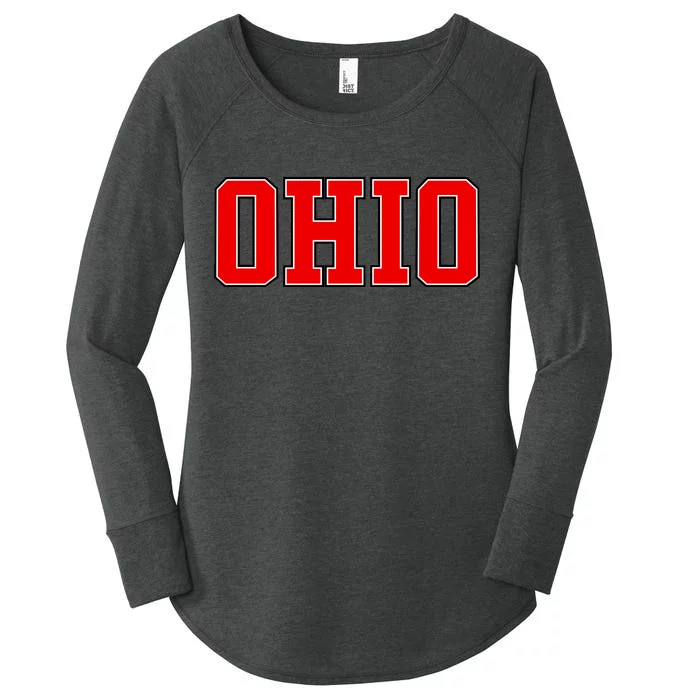 Ohio Jersey Block Logo Women's Perfect Tri Tunic Long Sleeve Shirt