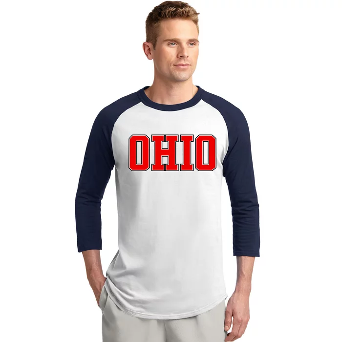 Ohio Jersey Block Logo Baseball Sleeve Shirt